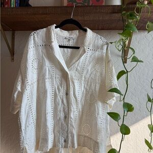 Madewell Eyelet Button-Up Blouse